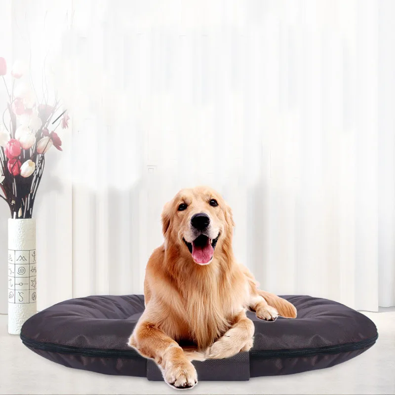 Кровати для больших собак круглый коврик для сна Оксфорд моющийся большой размер кошка собака водонепроницаемый диваны коврик для всех сезонов
