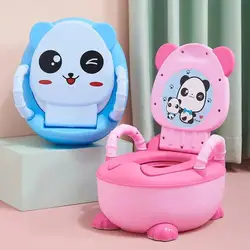 0 6 anos de idade mais tamanho panda dos desenhos animados das crianças pote macio bebê potty plástico estrada pote infantil bonito toalete treinador assento de acampamento wc