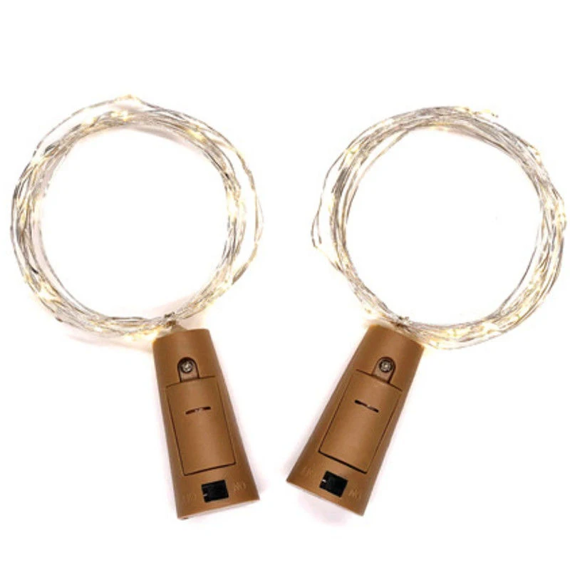 

Indoor copper wire lamp string glass wine bottle home bar Christmas decoration atmosphere bedroom bend LED bottle plug lights.