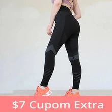 Svokor cintura alta aptidão leggings mulheres sexy sem costura leggings oco impresso workout calças push up magro elasticidade