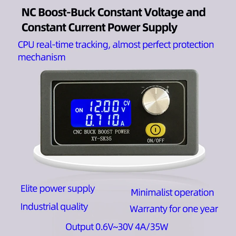 Module dalimentation KKmoon/® DC DC Buck Boost Converter CC CV 0.6-30V 5A Module dalimentation R/églable R/égul/é Laboratoire Alimentation Variable Voltm/ètre Amp/èrem/ètre CNC /Écran Couleur 80W