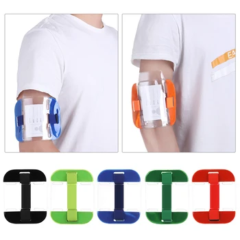 

1PC PVC Card Sleeve ID Badge Holder Universal ID Card Holder Transparent Visibility Arm Band Badge Holder Office Supplies