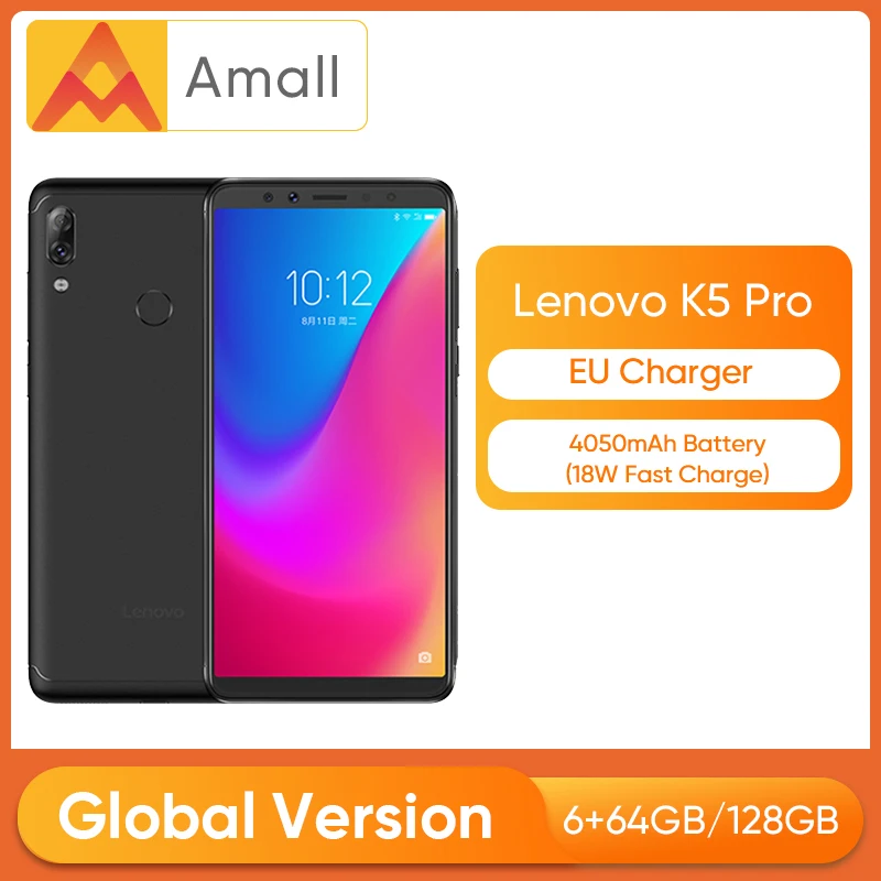 Lenovo K5 Pro смартфон с 5 99 дюймовым дисплеем восьмиядерным процессором Snapdragon 636 ОЗУ 64