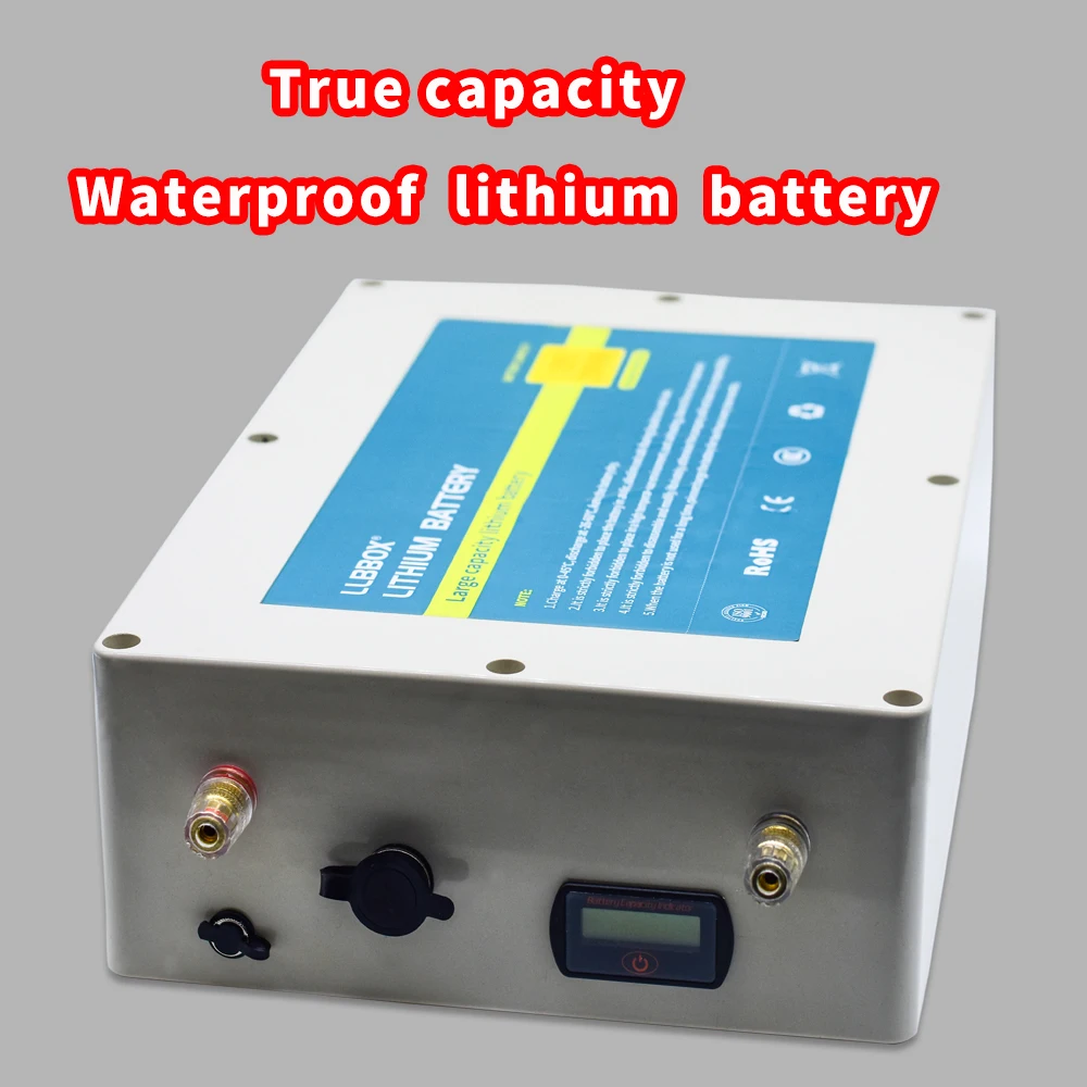 Настоящая емкость 12V150AH литиевая батарея водонепроницаемый 12V150ah литиевая батарея для Судовой двигатель, инвертор с 10А зарядное устройство