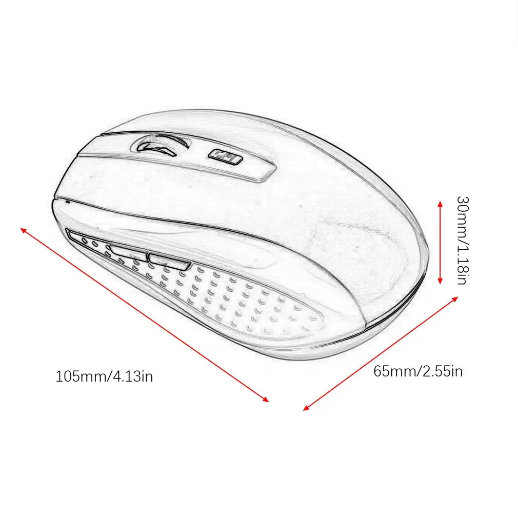 Портативная беспроводная оптическая игровая мини-мышь 2,4 ГГц 6D USB с 6 клавишами, мышь 2000 dpi, USB приемник, оптическая мышь