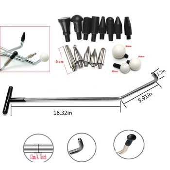 Dent Tools Paintless Dent Repair Tool Rods Tools Dent Puller Car Dent Removal with Replaceable Repair Head 1