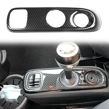 

for Mercedes-Benz Smart 451 Fortwo Carbon Fiber ABS Car Gear Shift Knob Panel Frame Cover Trim Car Styling
