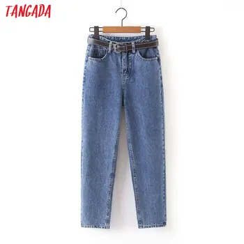 Tangada 2020 fashion women mom jeans pants   4