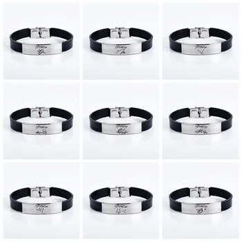 

Kpop Stray kids bracelet Bangles birthday name Signature series stainless steel engraved bracelet 2019 new korean fashion style