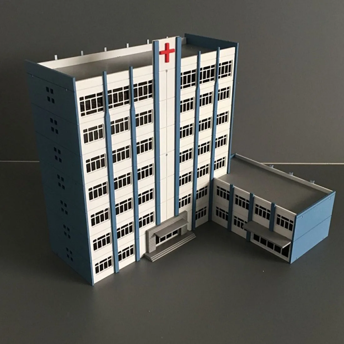 1:150 N Scale Sand Table Decoration DIY Assembly Model Hospital Building 3