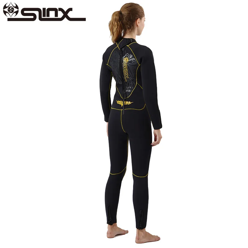 Slinx 5 мм для женщин подводное погружение мокрый костюм с длинным рукавом неопрена подкладка из флиса теплый гидрокостюм для зимы сёрфинг