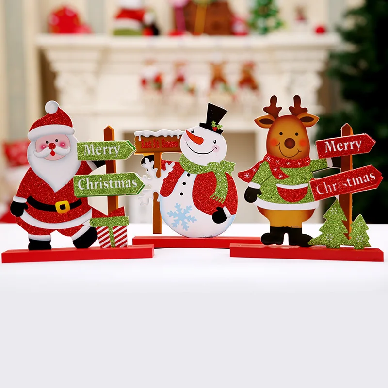 Новогоднее DIY деревянное Рождественское украшение для дома с оленем рождественские украшения детский подарок деревянные рождественские украшения