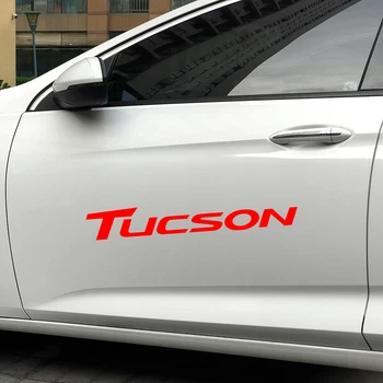 

4PCS Car Whole Body Decoration Vinyl Stickers For Hyundai Tucson Car Brand Letter Auto Trim Reflective PVC Decals Accessories