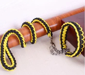 

Small and medium-sized large dog with eight strands of rope, dog chain, traction rope collar, Demu Samoye golden hair pet produc