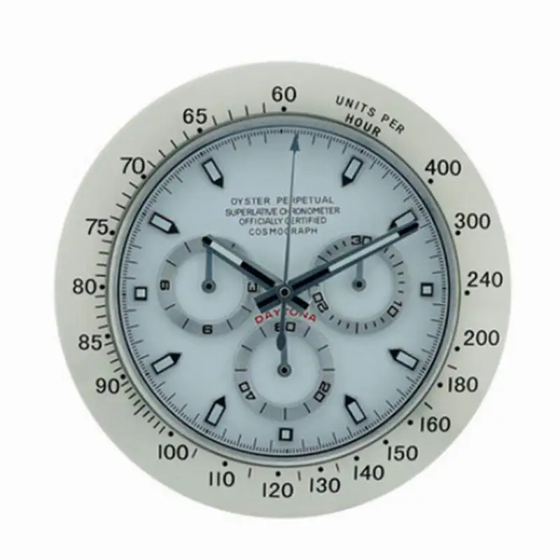 

European Style Retail Metal Watch Shape Wall Clock Silent Mechanism For Living Room Mute Wall Clocks Corresponding Logos