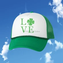 День Святого Патрика Love Trucker Hat регулируемый бейсболка кепка сетчатая шляпа