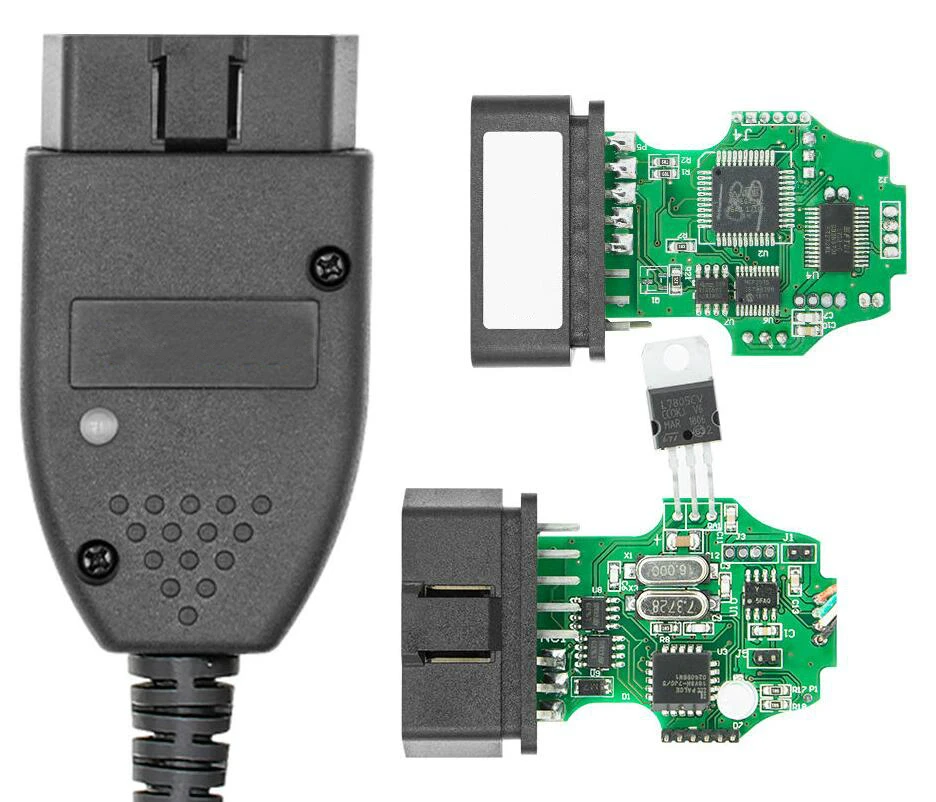 Автомобильный диагностический OBD2 кабель VAG для поддержки Kline и CAN BUS до 2019 19,6 Английский Голландский Польский немецкий Atmega162 Автомобильный диагностический OBD2 кабель VAG для поддержки Kline и CAN BUS до 2019 19,6 Английский Голландский Польский немецкий Atmega162