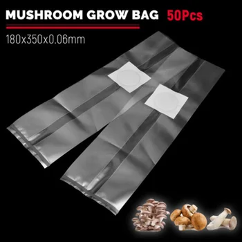 

Hot 50/100PCS PVC Mushroom Spawn Grow Bag Substrate High Temp Pre Sealable ~