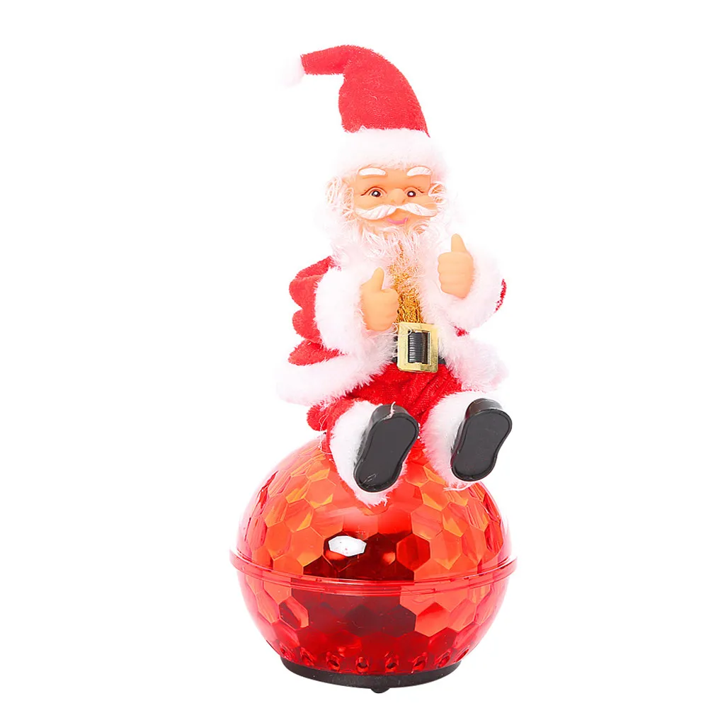 Забавные украшения для рождества электрические танцевальные музыкальные куклы