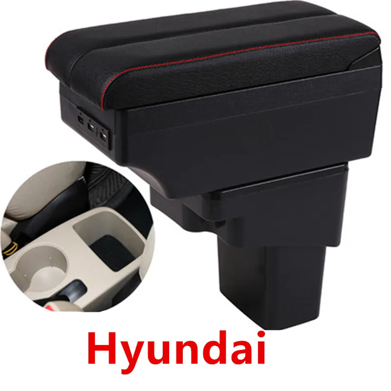 

For Hyundai Accent armrest box central Store content Storage box with USB interface products