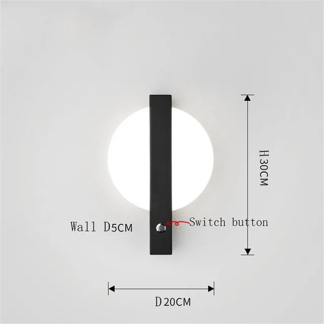 Black Lustra lampa, современные настенные светильники для дома, лофт, для гостиной, украшение, настенный светильник, для столовой, для учебы, для чтения, для спальни, светодиодный, для кафе - Цвет абажура: Black