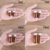50 pieces 5ml/7ml/10ml/14ml/18ml/20ml/25ml/30ml Amber Glass Potion Bottles with Aluminium Lids Small Jars Vials 8 Sizes U-pick 3