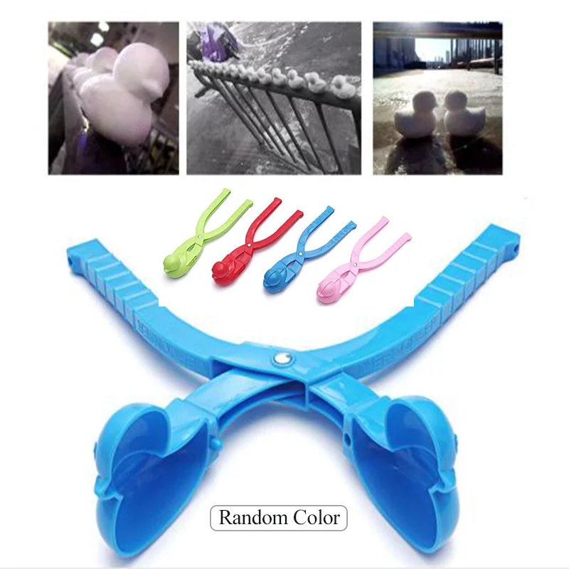 Winter Kids Snowball Maker Clip Cartoon Duck Snowball Snow Sand Mold Toys Snowman Making Tool Children Outdoor Sport Fight Toy