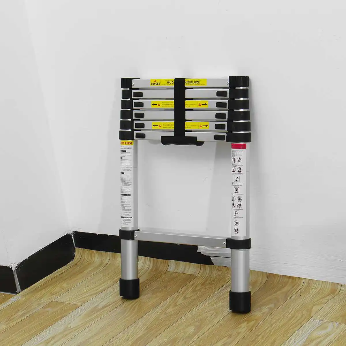 

Ladder Telescopic 2m 6.5ft Alloy Aluminium Dual-Use Extension Tall Ladder Multifunctional Single Extension Ladder Tools Home