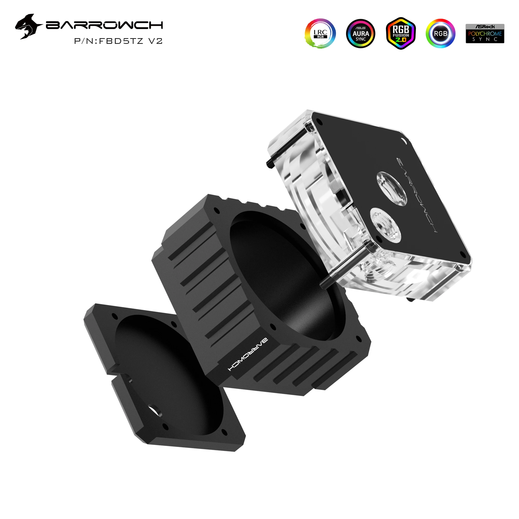 Barrowch D5 series water pump dedicated RGB modified heat dissipation kit combination set FBD5TZ V2 | Компьютеры и офис