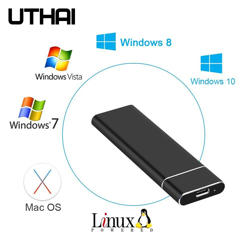 Утхай T24 USB3.1 Тип C M.2 NGFF SSD HDD корпус M2 к USBC корпуса переносного жесткого диска HDD чехол для 2230/2242/2260/2280 M2 с кабелем