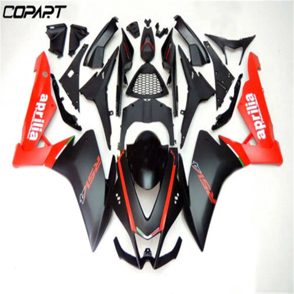 

ABS Injection Fairings Panel Complete Fairing Kit For Aprilia RSV4 1000 2010-2015 Matt Black Red
