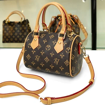 

Genuine Leather Women Purses and Handbags 2020 New Fashion Female Shoulder Mini Boston Bag Top Quality Luxury Brand Louis Bags