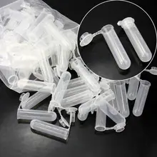 Conteneur de stockage d'échantillon vide, bouteilles en plastique transparentes de 5ml, tubes à essai polyvalents, fournitures scolaires et de laboratoire, 50 pièces/lot