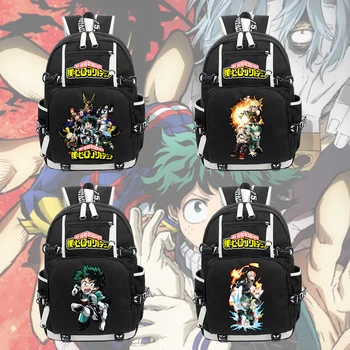 

My Hero Academia Cartoon Backpack Boku no Hero Academia Student School Bag Teenager Bookbags Men Travel Laptp Shoulders Rucksack