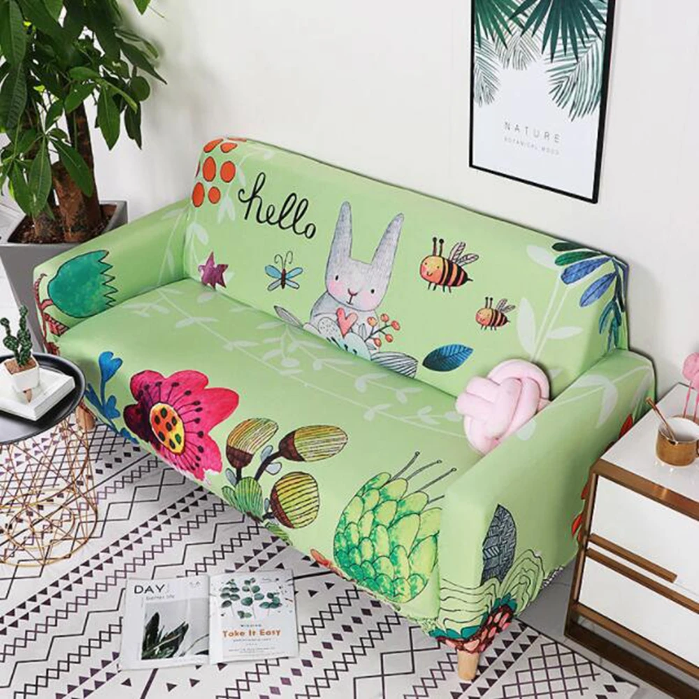 Живописный мультфильм эластичные Sectional секционные чехлы для диванов стрейч полиэстер все включено диван полотенце чехол для дивана и диванных подушек диван Чехол - Цвет: 3