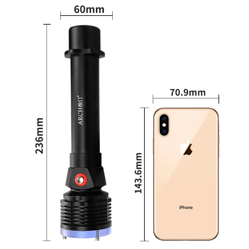 ARCHON D22 II W28 фонарь для дайвинга подводный водонепроницаемый 100m фонарик CREE