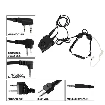 

Tactical throat headset outdoor portable neckline tactical throat microphone vacuum sound CS headset +tactical PTT PELTOR PTT