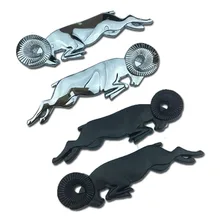 1 pair 3D Metal Car Stickers Head Grill Tailgate For Dodge Ram Caliper Emblem Refitting Metal Chrome Badge Ram Head Accessories