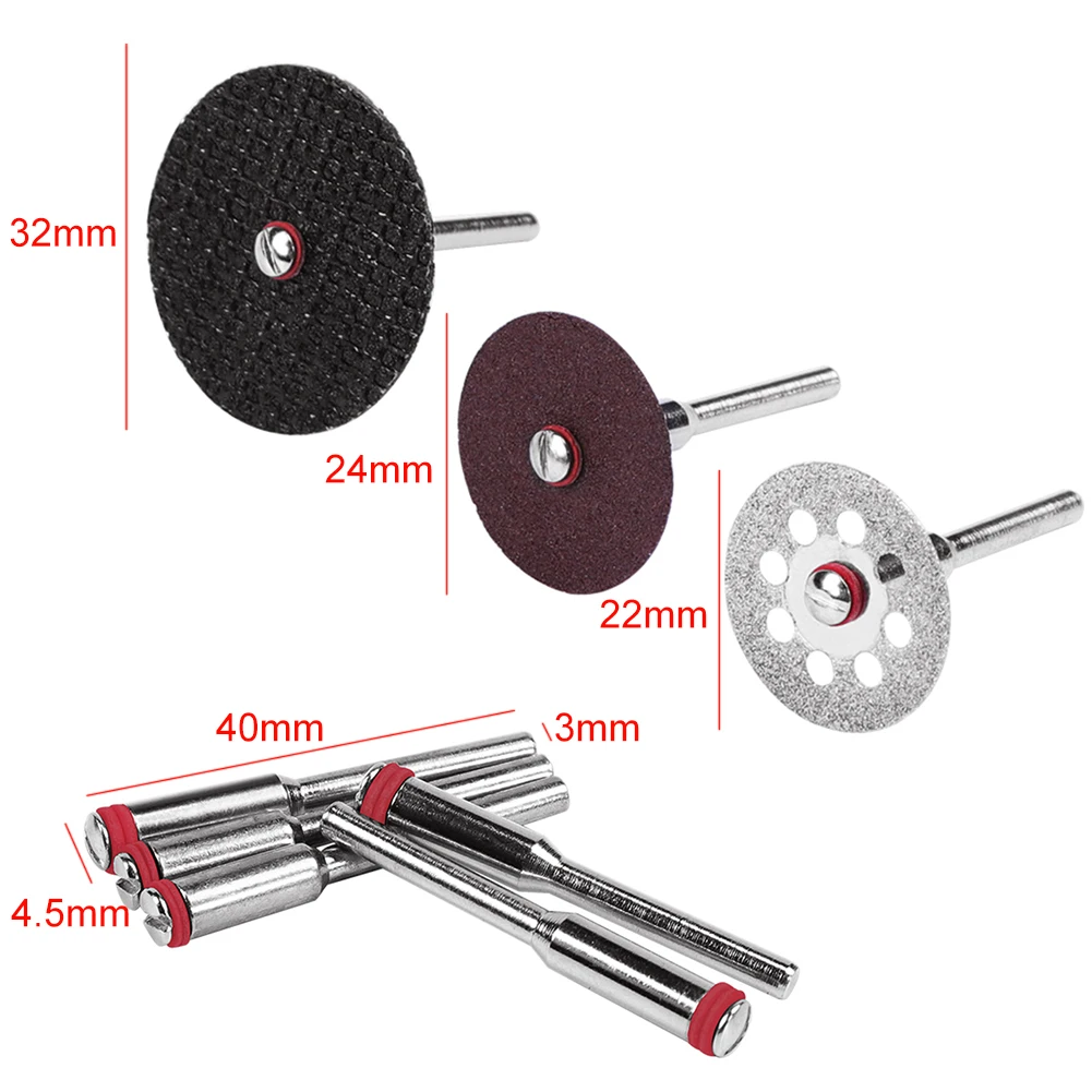 60 шт. аксессуары для мини-дрели шлифовальный деревообрабатывающий алмазный режущий диск, шлифовальный круг набор вращающихся инструментов металлическая практичная композитная пластинка