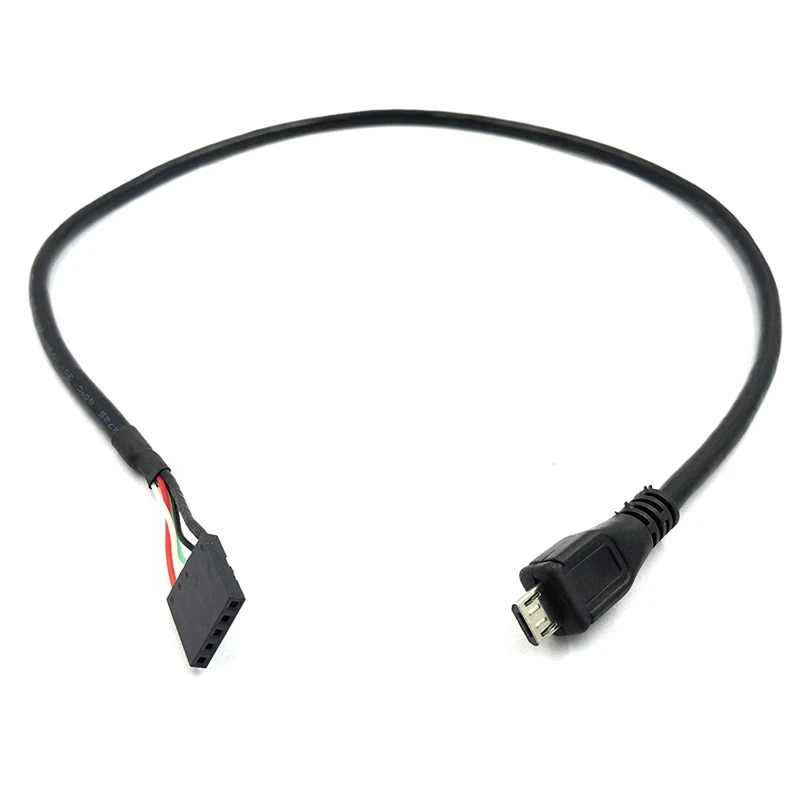 2-Pack 5Pin/Micro-USB 50CM 5 Pin Motherboard Female Header to Micro-USB Male Adapter Dupont Extender Cable Black Generic 2-Pack 5Pin/Micro-USB 50CM 5 Pin Motherboard Female Header to Micro-USB Male Adapter Dupont Extender Cable Black Generic