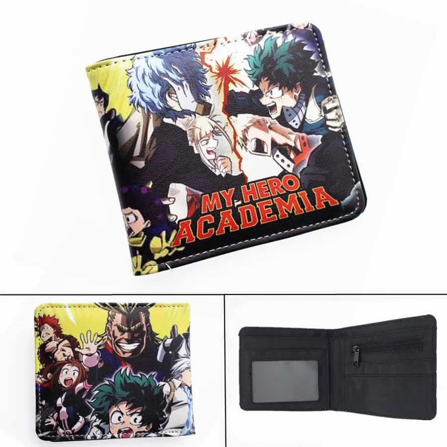 Кошелек кожаный с изображением героев аниме My Hero Academia Midoriya Izuku короткий кошелек