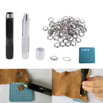 

100 Sets 12mm Grommet Eyelets with Washers Punch Tools for Leather Canvas Craft 57BB