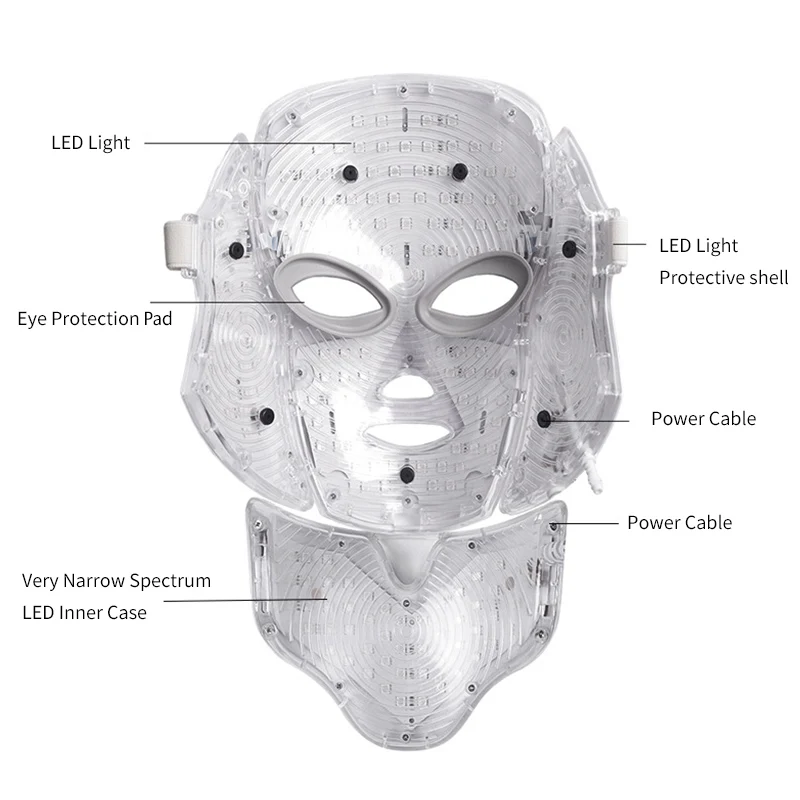 7 Colors LED Mask Beauty Facial Light Therapy Photon Skin Care Rejuvenation Wrinkle Acne Remover Face 1 7 Colors LED Mask Beauty Facial Light Therapy Photon Skin Care Rejuvenation Wrinkle Acne Remover Face 4