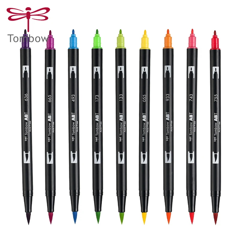 Tombow Brush Pens Scriptliner Water-Based Pigment Ink Calligraphy