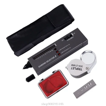 

2 in 1 Diamond Tester＋30X LED Magnifying Glasses Jeweler Tool Loupe Jewelers Eye Glass Magnifier Tools N03 20 Dropshipping