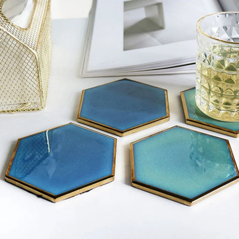 Household Ceramic Coaster Insulation Mat Decorations Candle Mat Retro Aromatherapy Decoration Mat For Home Coaster Reusable Mat