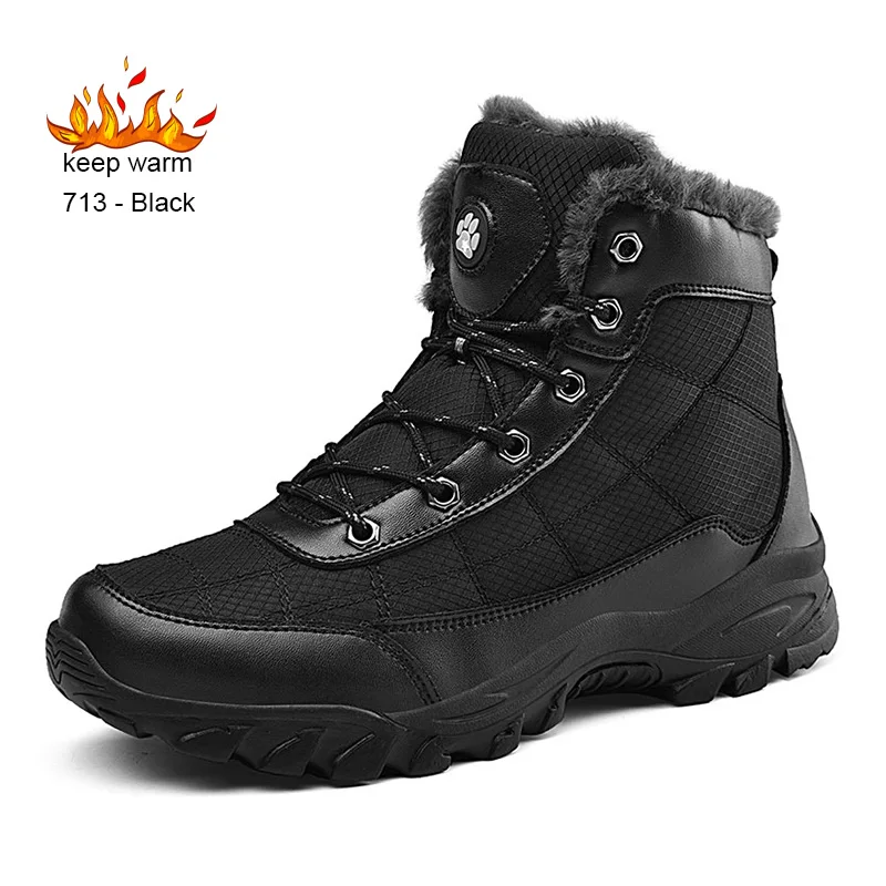 KQLZ-713-Black SUROM/Новые осенние ботильоны из полиуретана и полиэстера Мужская Уличная обувь на толстой резиновой нескользящей подошве армейский стиль, очень большой размер 39-49 - Цвет: KQLZ-713-Black