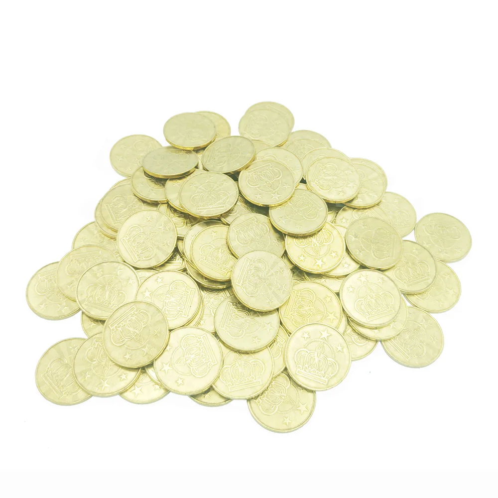 100 pces 25*1.8mm bronze token jogo arcade moeda pentagrama coroa tokens