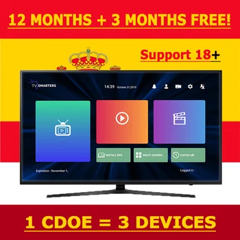 

ssiptv pro IPTV M3u Subscription 1 year Spain Portugal Netherlands Sport Adult support 3 devies for Android Box Smart TV PC
