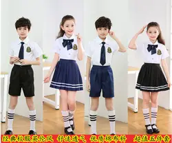 Японская школьная форма аниме COS костюм моряка Топы + галстук + юбка JK темно-синий стиль Студенческая Одежда для девочек короткий рукав